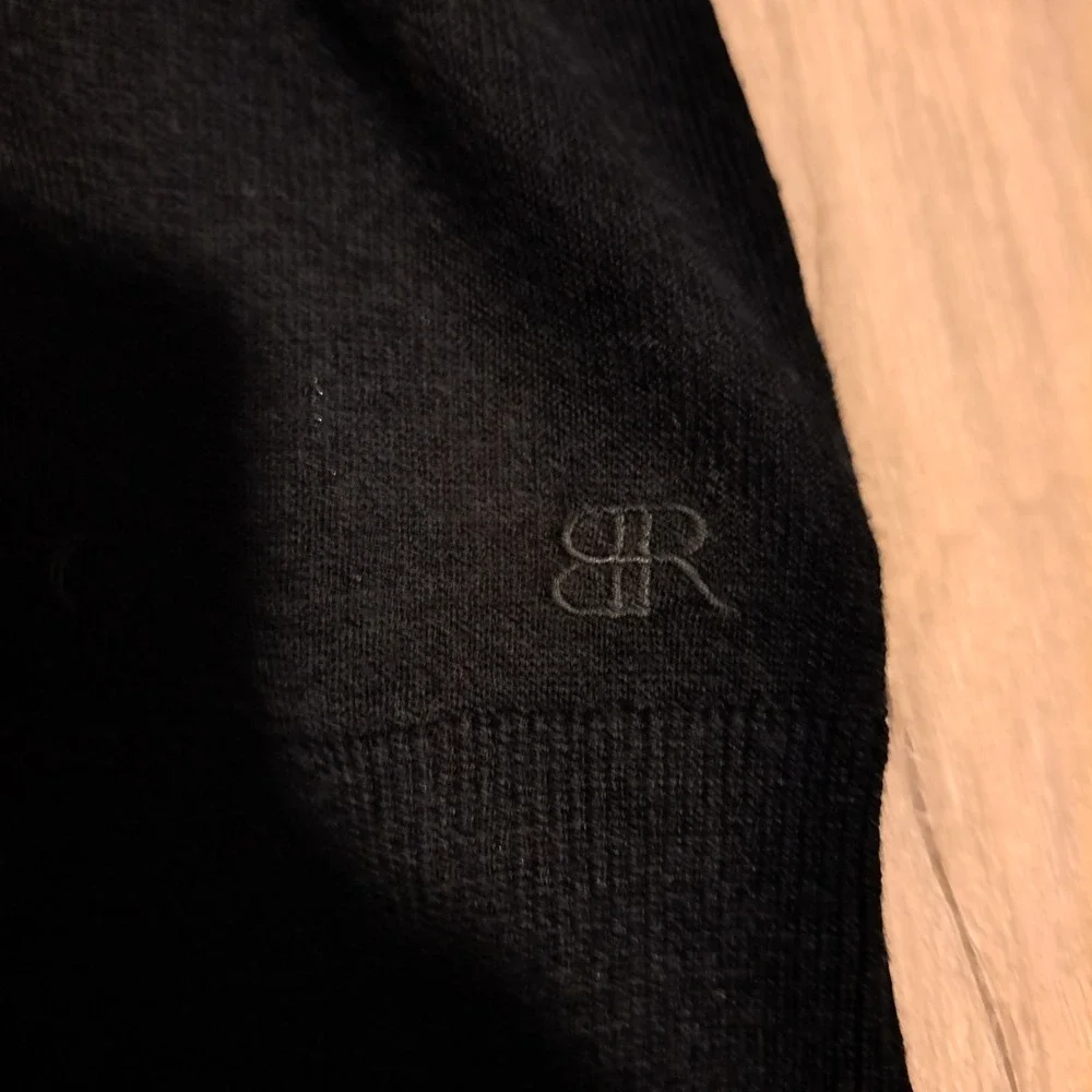 Banana Republic‎ Black 100% Merino Wool Crewneck Lightweight Sweater Size XXL